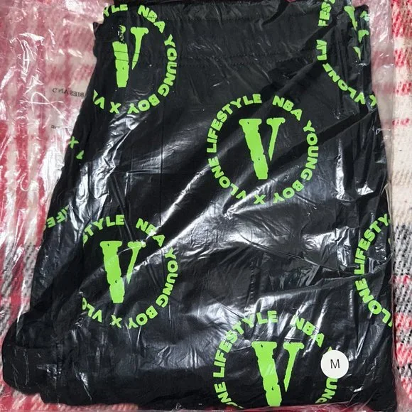 YoungBoy NBA x Vlone Cross Roads Sweatpants (Black/Green) M